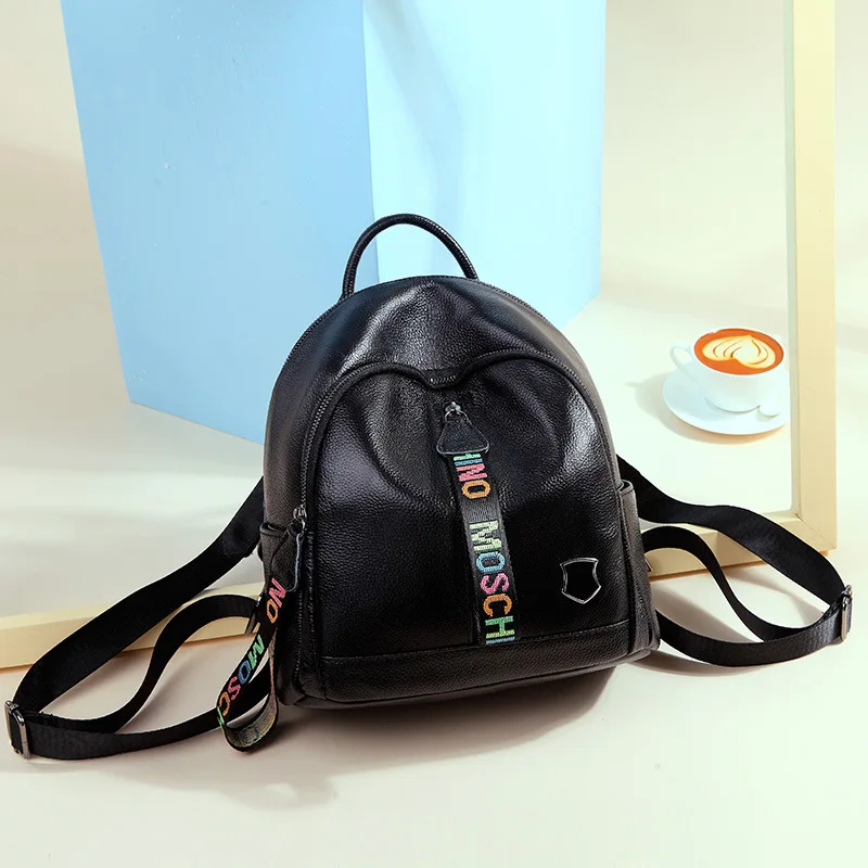 2019 Fashion Women High Quality Mochila Women's Cow SkinLeather Backpack casual Travel Shoulder Bags School Backpack