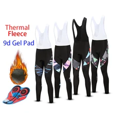 Зимние мужские Штаны для велоспорта с гелевой подкладкой 9d, теплые флисовые штаны для гонок, длинные шорты для горного велосипеда, бега, спортивные брюки для мужчин