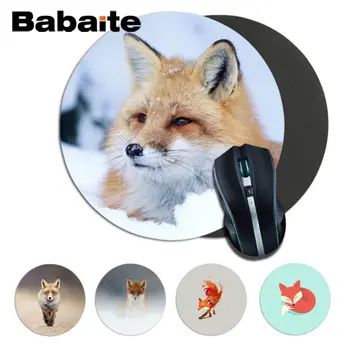 

Babaite Vintage Cool fox gamer play mats comfort Mousepad Size for 20*20cm 22*22cm round mousepad Rubber Rectangle Mousemats