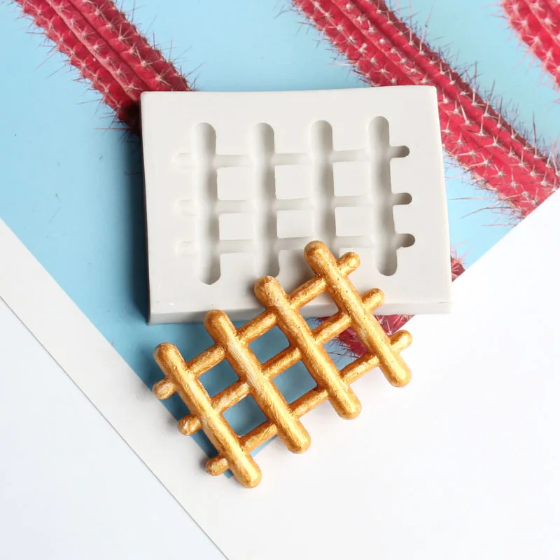 

Fence shape silicone mold fondant Sugarcraft chewing gum mold handmade chocolate baking utensils