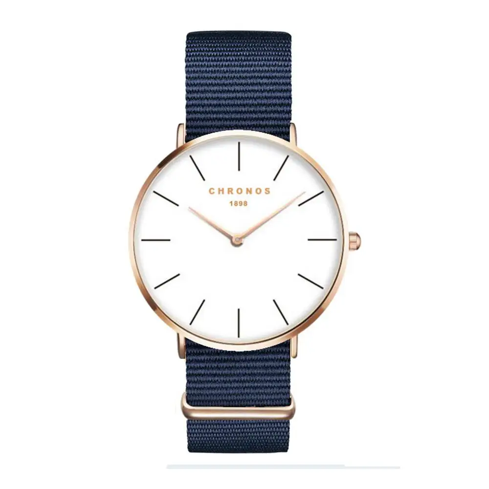 CHRONOS 1898 Fashion Casual Nylon Watches Ladies Male Minimalist Thin Wristwatches Couple Lover Watch Clocks Relogio Masculino CHRONOS 1898 Fashion Casual Nylon Watches Ladies Male Minimalist Thin Wristwatches Couple Lover Watch Clocks Relogio Masculino