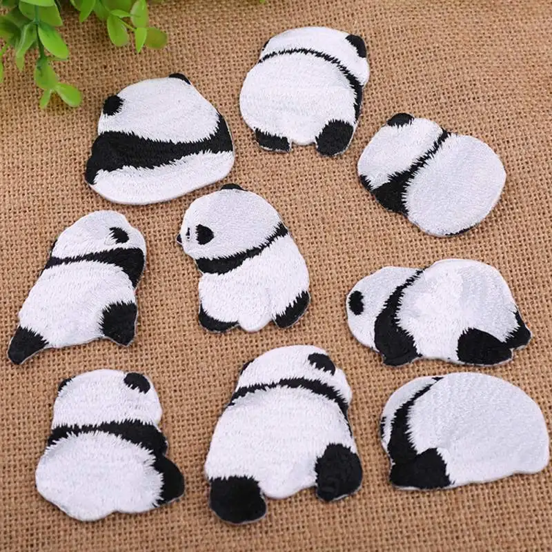 Clothes Stickers Panda Embroidery on Patch for Clothes Anime Sew Clothing Stickers Badges for Backpacks Jacket Jeans Patches