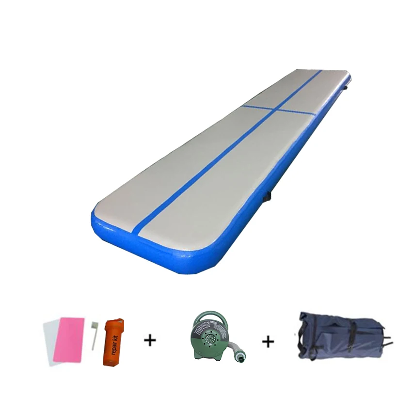 

5mx1mx10cm Inflatable Tumbling Air Track Mat Airtrack with Free Air Pump 600w Training Yoga Cheerleading Mattress for Home Use