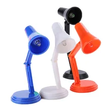 Светодиодная настольная мини-лампа с защитой глаз для ночного чтения, портативная настольная лампа для украшения дома, маленькая однотонная Милая лампа на батарейках