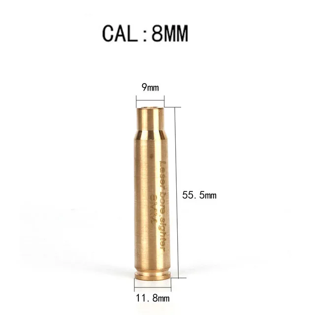 Красная точка лазерный латунный Boresight 7 62x39 62x54 9 мм Калибр 38 45 223REM 308 картридж для