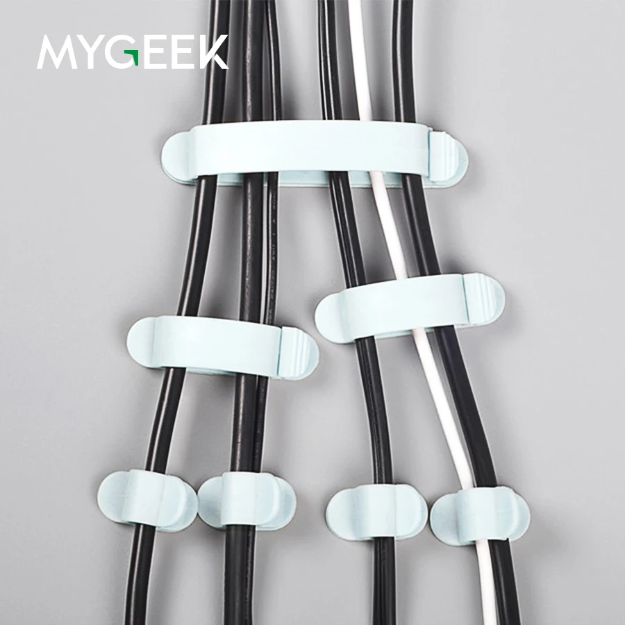 MyGeek 10 pieces Cable Holder Organizer Cord Wire Line Organizer Holder retaining clip winding