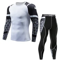 New Model Thermal Underwear  Men Sets Compression Sweat Quick Drying Long Johns fitness bodybuilding shapers 5