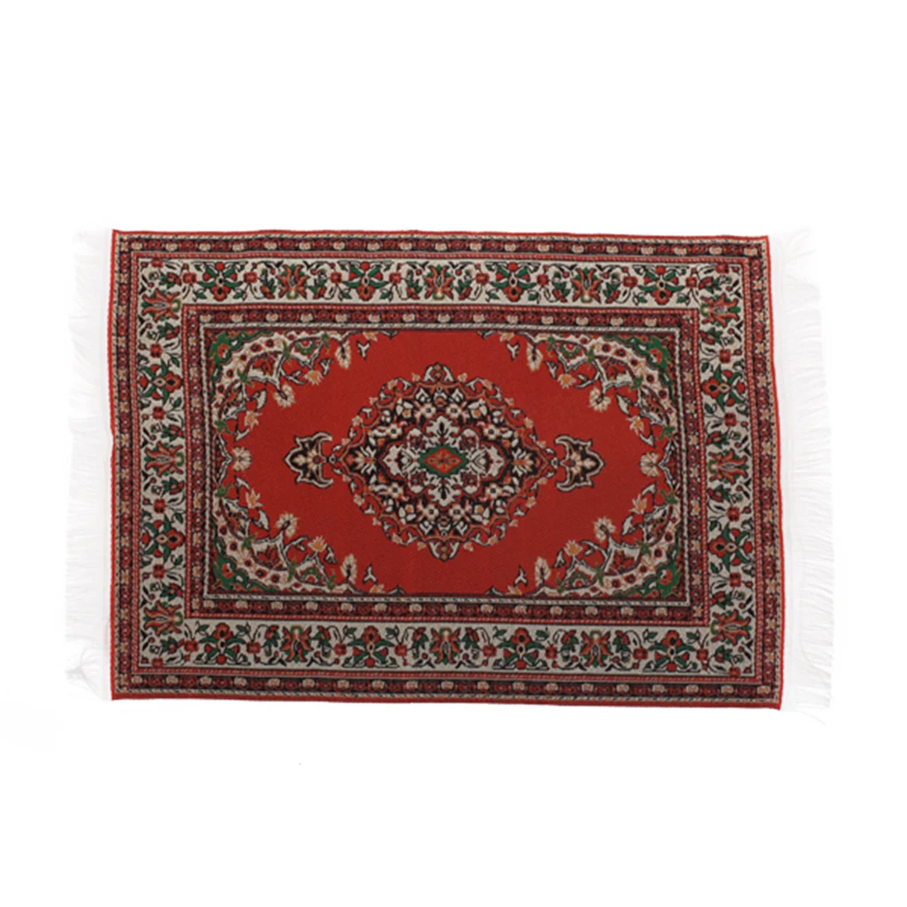 Chinese Happiness Theme Handmade Woven MINIATURE DOLLHOUSE RUG FLOOR CARPET 12th