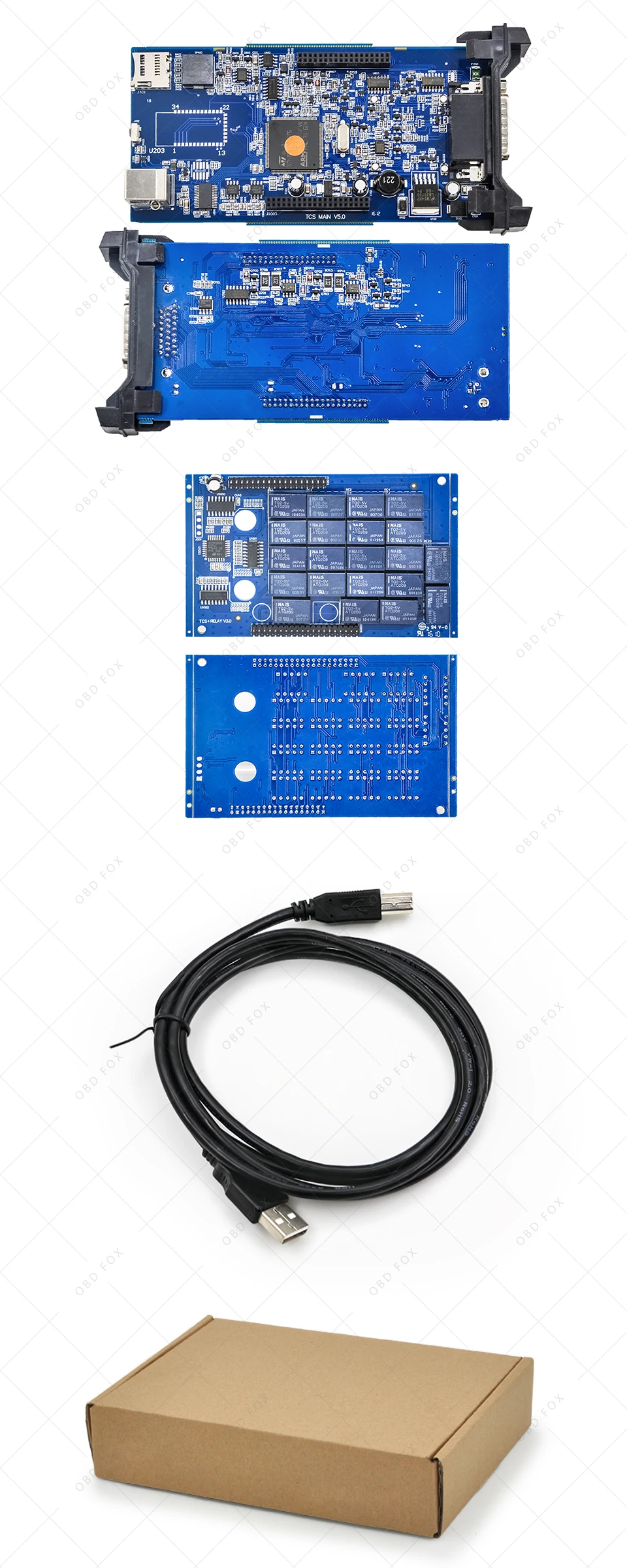 obd2 диагностический инструмент V2015.R3 tcs super tcs pro двойной синий PCB для автомобиля грузовика