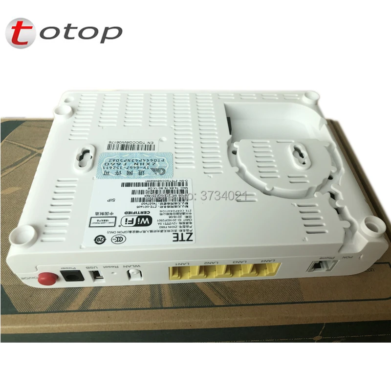 Новая версия 6,0 ZTE zxhn F660 GPON ONU 1GE + 3FE + 1 кастрюли + USB + WI-FI, sc upc 12 V 1.5A ONT оптический сетевой терминал, поддержка SIP