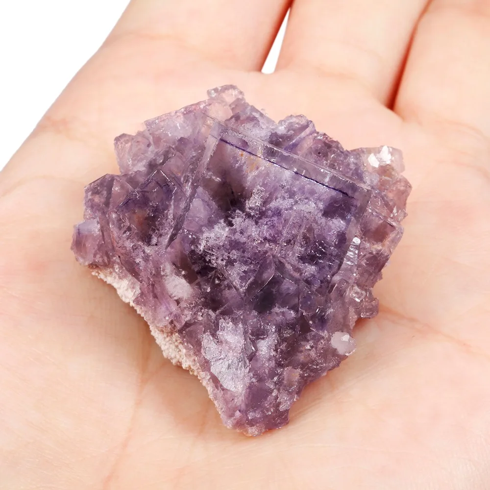 TUMBEELLUWA 1 шт. натуральная фиолетовая флюоритовая, Хрустальная кварцевая кластерная Geode Druzy образец неправильного камня