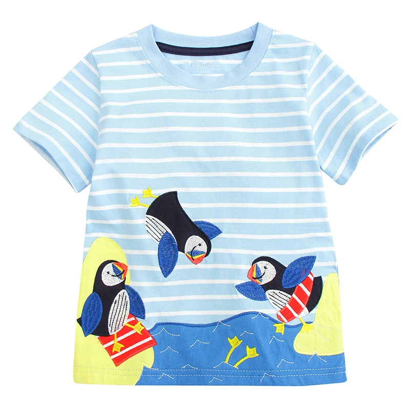 

Boys T Shirts Children Clothing 2018 Brand Baby Boys Summer Tops Animal Applique Kids Tee Shirt Fille Toddler Boys Clothes