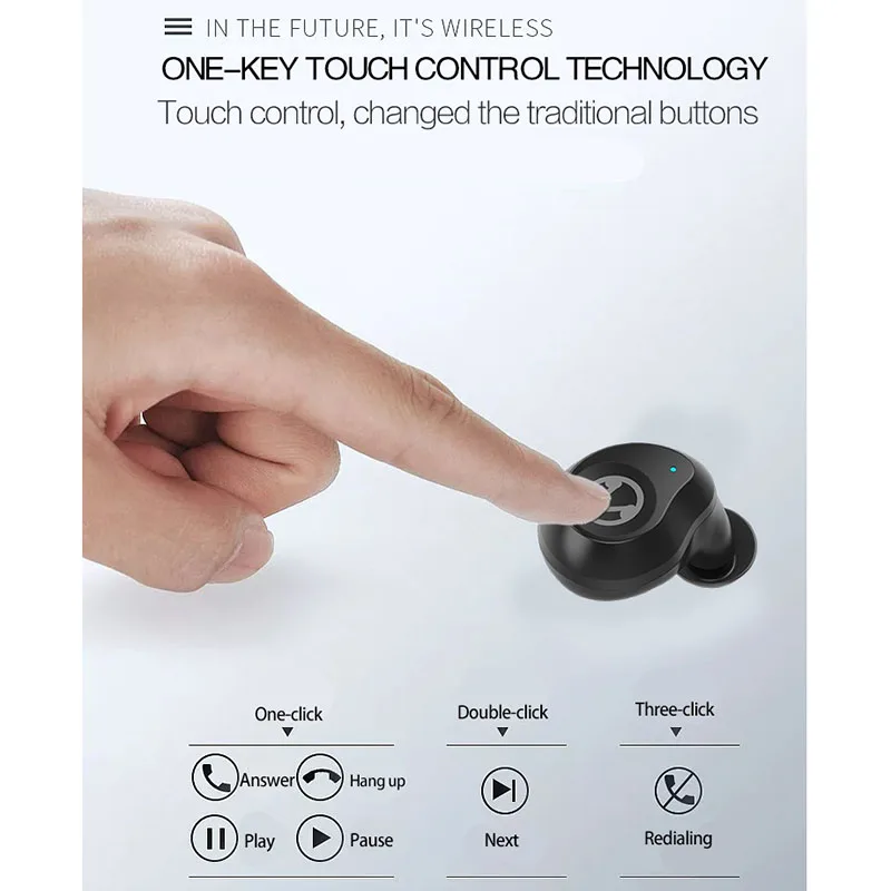 

Bluetooth 5.0 Earphone Wireless earbuds Bilateral Calls touch Headset with Charging Box IPX7 For iPhone 6 7 8 Xiaomi Samsung
