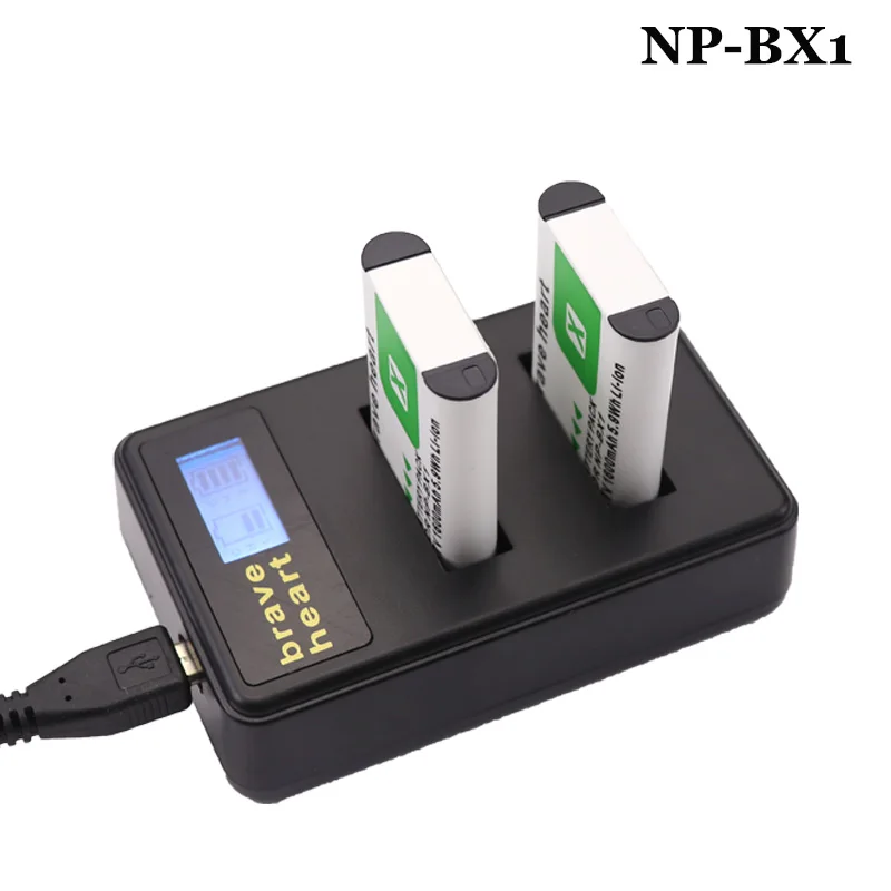 6 шт. аккумуляторные блоки NPBX1 NP BX1 + зарядное устройство с двумя USB и ЖК дисплеем