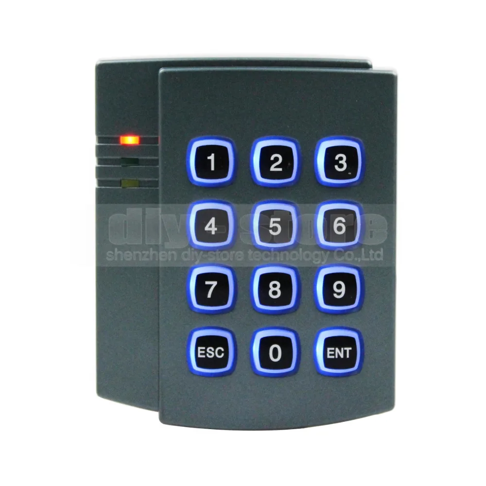 

DIYSECUR RFID 125KHz ID Card Reader Door Access Controller Keypad Kit +10 Free ID Key Fob 2501