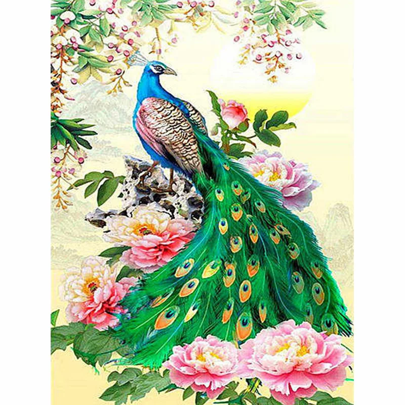 

5D Diamond Embroidery Peacock Cross Stitch DIY Diamond Painting Animal Diamond rhinestones Home Decor Christmas gift