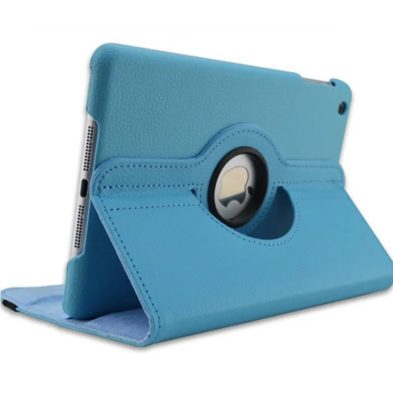 360 градусов вращающийся PU кожаный флип чехол для iPad mini 4 mini4 чехол для планшета с подставкой держатель Магнитный Авто Пробуждение A1550 A1538 - Цвет: Синий