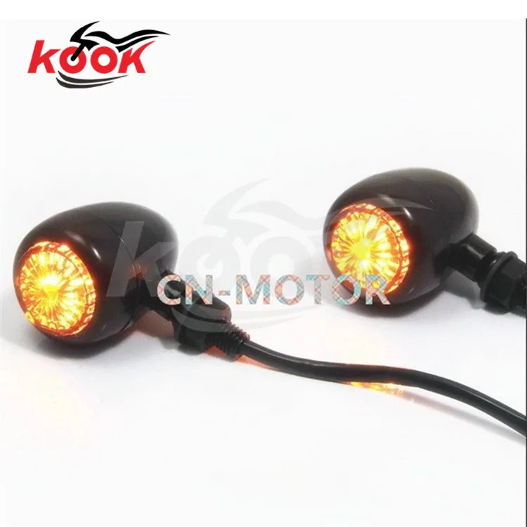 Top Quality Universal Metal Moto Indicator Motorbike Flashers Rear Blinker Lamp Amber For Harley