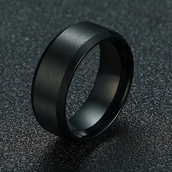 

ZORCVENS 2020 New Fashion 8mm Classic Ring Male 316L Stainless Steel Jewelry Wedding Ring For Man