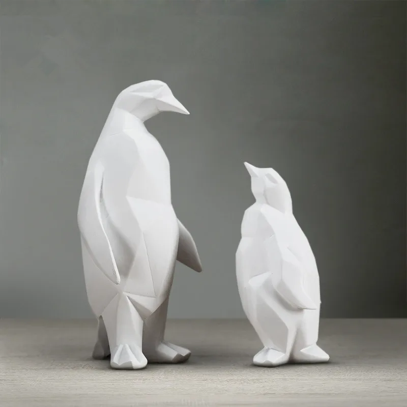 resin penguin statues
