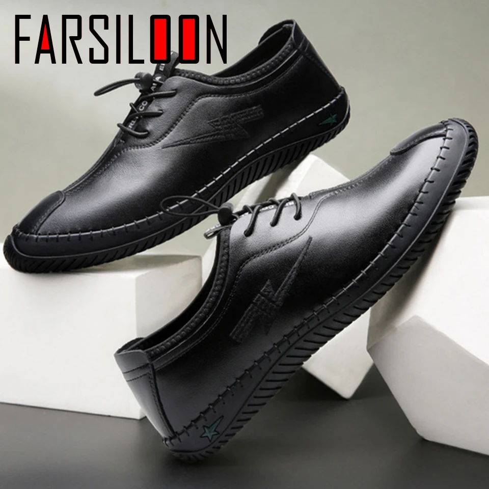 

Autumn New Men's Casual Comfortable Shoes Split Leather Men's Waterproof Shoes Soft Single Head Cowhide Breathable JLL049