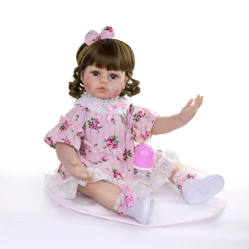 59 см большая форма reborn baby dolls силиконовая + тканевая Реалистичная пухленькая