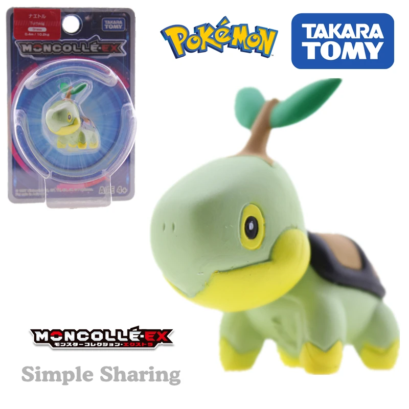 TAKARA TOMY Tomica EX36 куклы Покемон карманные монстры Naettle Аниме фигурки Turtwig литые Resine