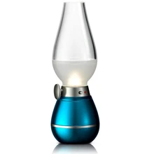 Светодиодная керосиновая лампа в стиле ретро, настольная лампа с регулируемой яркостью и зарядкой от Usb, Ночной светильник, украшение дома