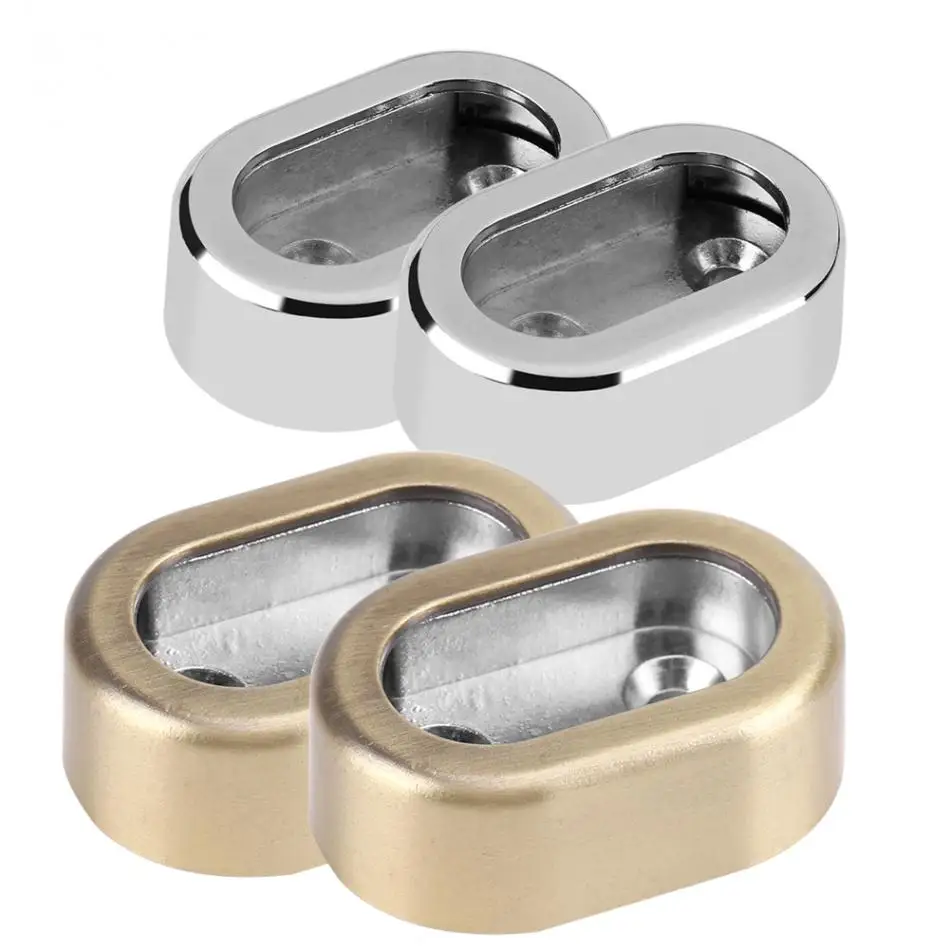 2Pcs Closet Rod Ends Oval Closet Rod Pole End Supports Wardrobe Clothes