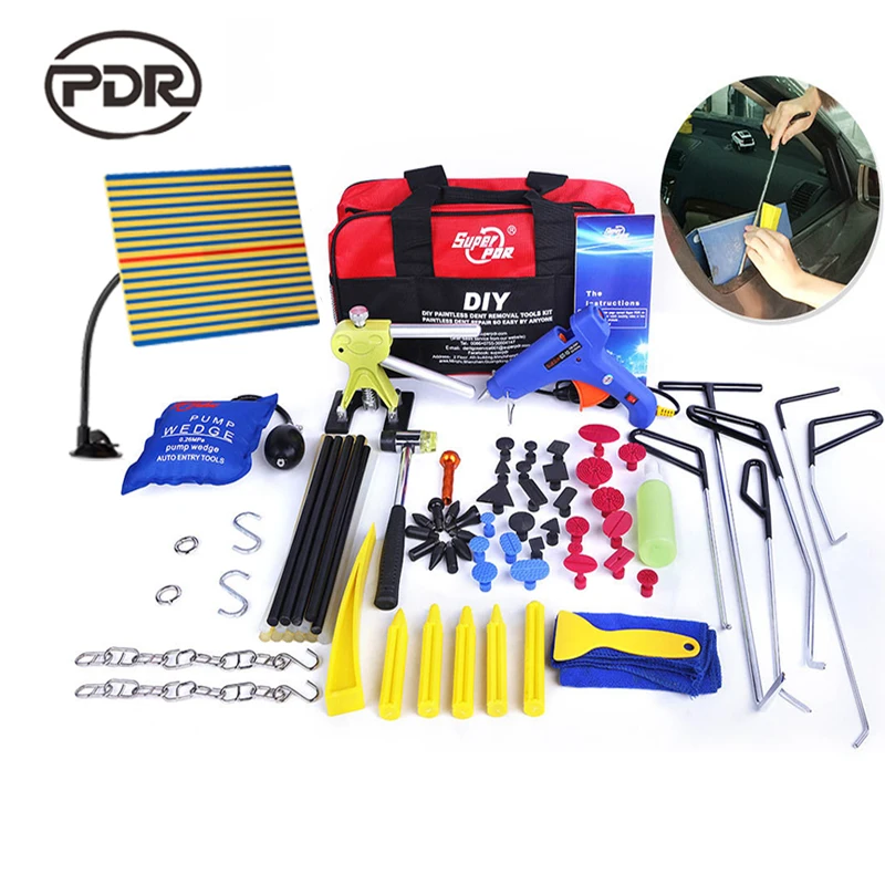 PDR Tools Hooks Push Rods Dent Removal Car Dent Repair Car Body Repair Kit Paintless Dent Repair Tool Kit