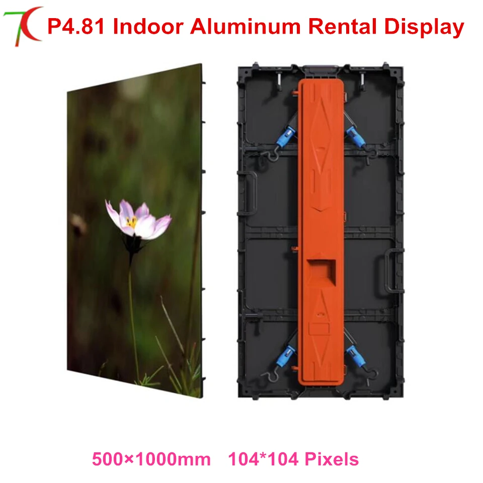 

P4.81 outdoor IP65 500*1000mm die-casting aluminum equipment cabinet for rental , SMD,16scan