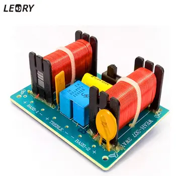 

LEORY 2pcs 100W Home Speaker 3 Way Frequency Divider Treble Dual Bass Speaker Audio Divider for Under 10 inch Loudspeakers