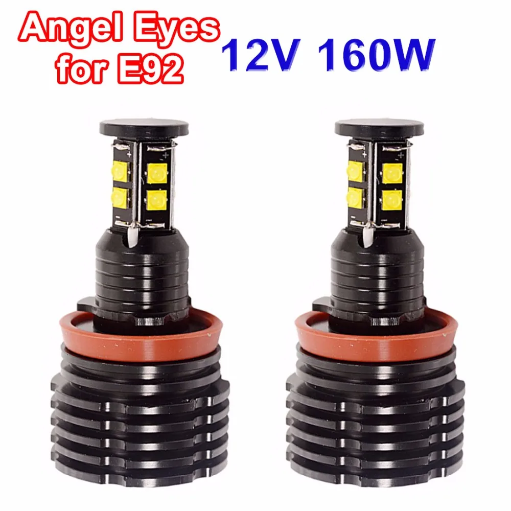 hippcron 2*80W 160W LED Angel Eyes H8 Marker CREE LED Chips XENON White 7000K for BMW E92 E81 E82 E87 E88 E90 E91 E93 E63 E64 hippcron 2*80W 160W LED Angel Eyes H8 Marker CREE LED Chips XENON White 7000K for BMW E92 E81 E82 E87 E88 E90 E91 E93 E63 E64