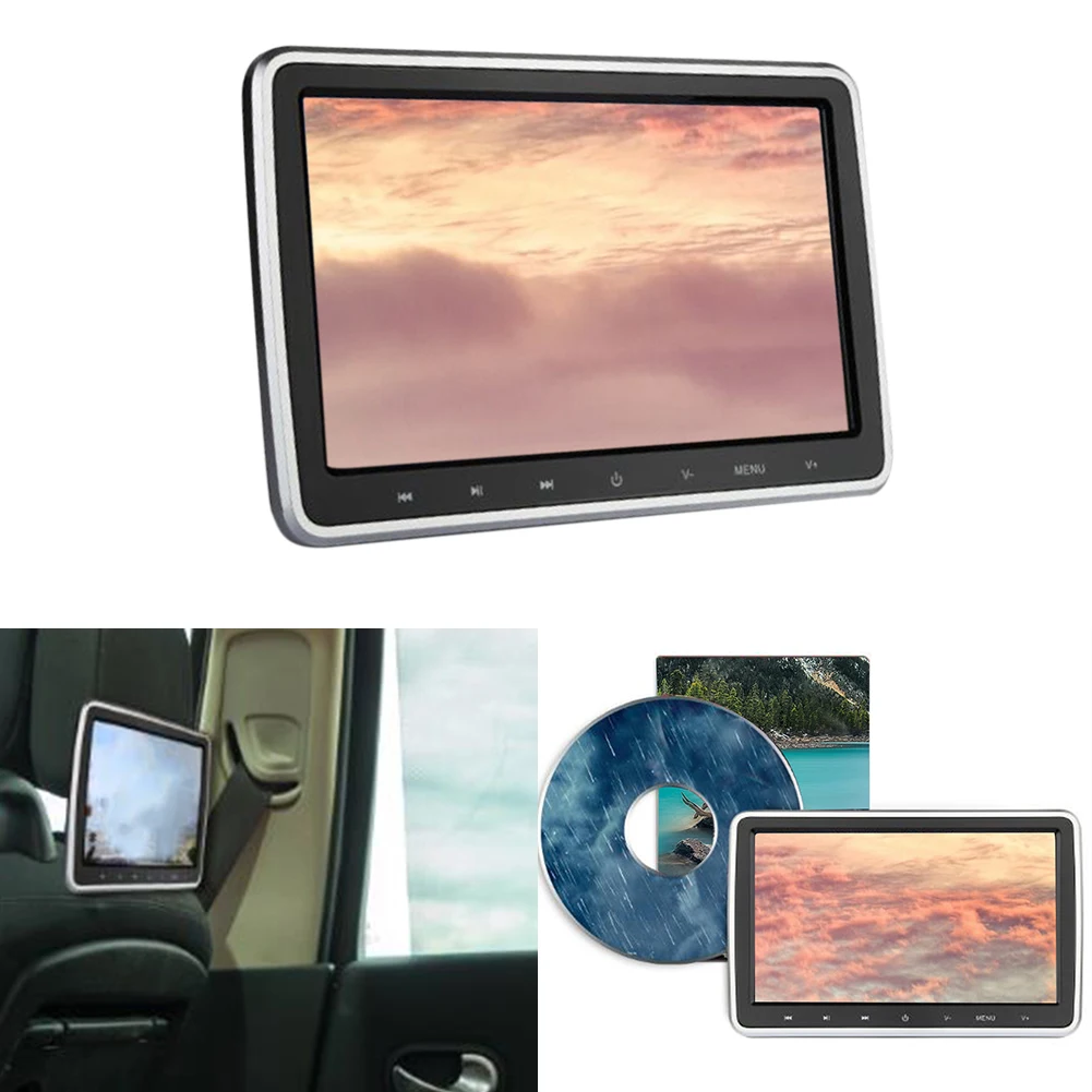 

Car Headrest Digital Screen Media Rear Seat Video Tablet Style Plug And Play 10.1 Inch Monitor Display Entertainment Accessories