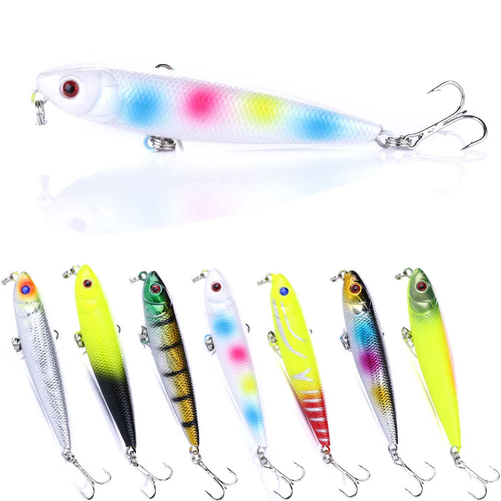 

HENGJIA 8cm 8.6g 1pc plastic wobblers pencil fishing lures hard baits artifical crankbaits pesca fishing tackles