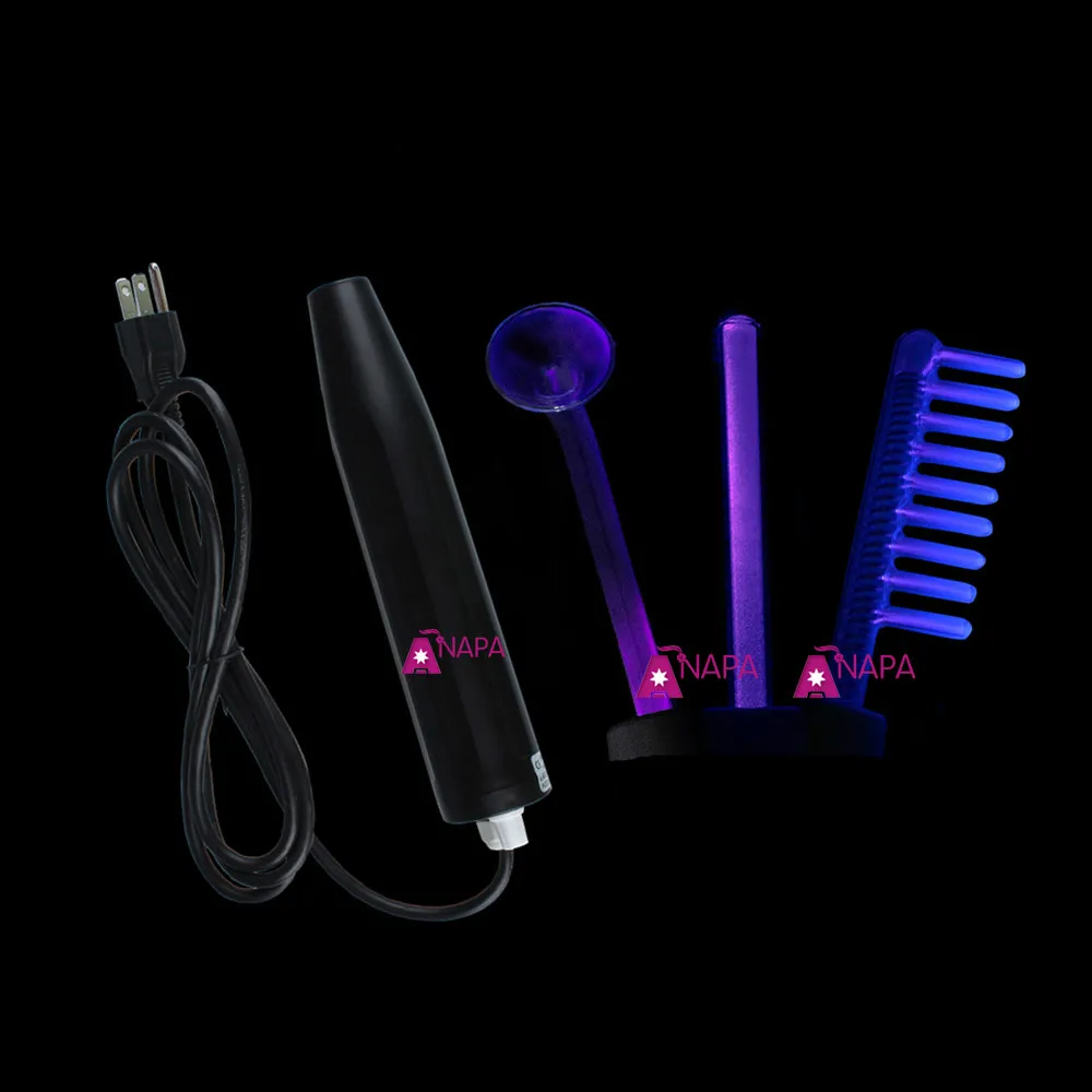 High Frequency Facial Skin Care Machine With 3 Glass Electrodes For