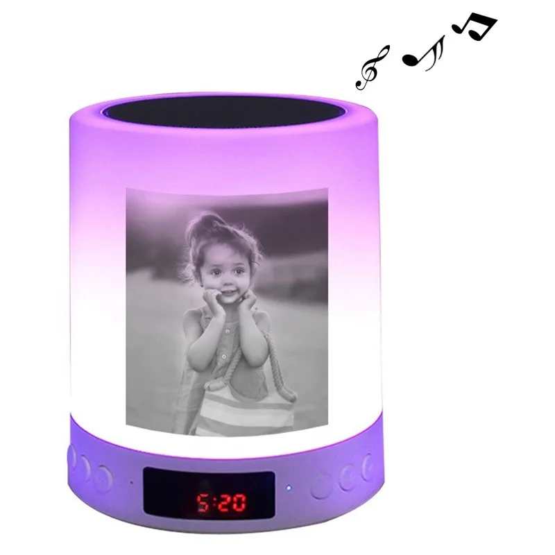 Пользовательские фото/текст RGB светодиодный ночник индивидуальная Настройка Bluetooth музыкальный плеер USB перезаряжаемая сенсорная Ночная лампа