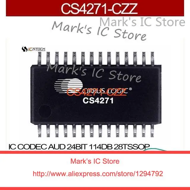 CS4271-CZZ IC кодек австралийский доллар 24BIT 114DB 28TSSOP 4271 CS4271 S4271 | Электронные компоненты