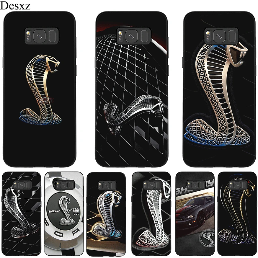 

Silicone Cell Phone Case For Samsung Galaxy A3 A5 A6 A7 A8 A9 A10 A30 A40 A50 A70 J6 Plus Cover Ford Mustang Shelby Cobra Logo