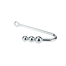 Sexy Slave Top Quality Stainless Steel Anal Hook with Ball Hole Metal Anal Plug Butt Anal Sex Toys Adult Product No Vibrator
