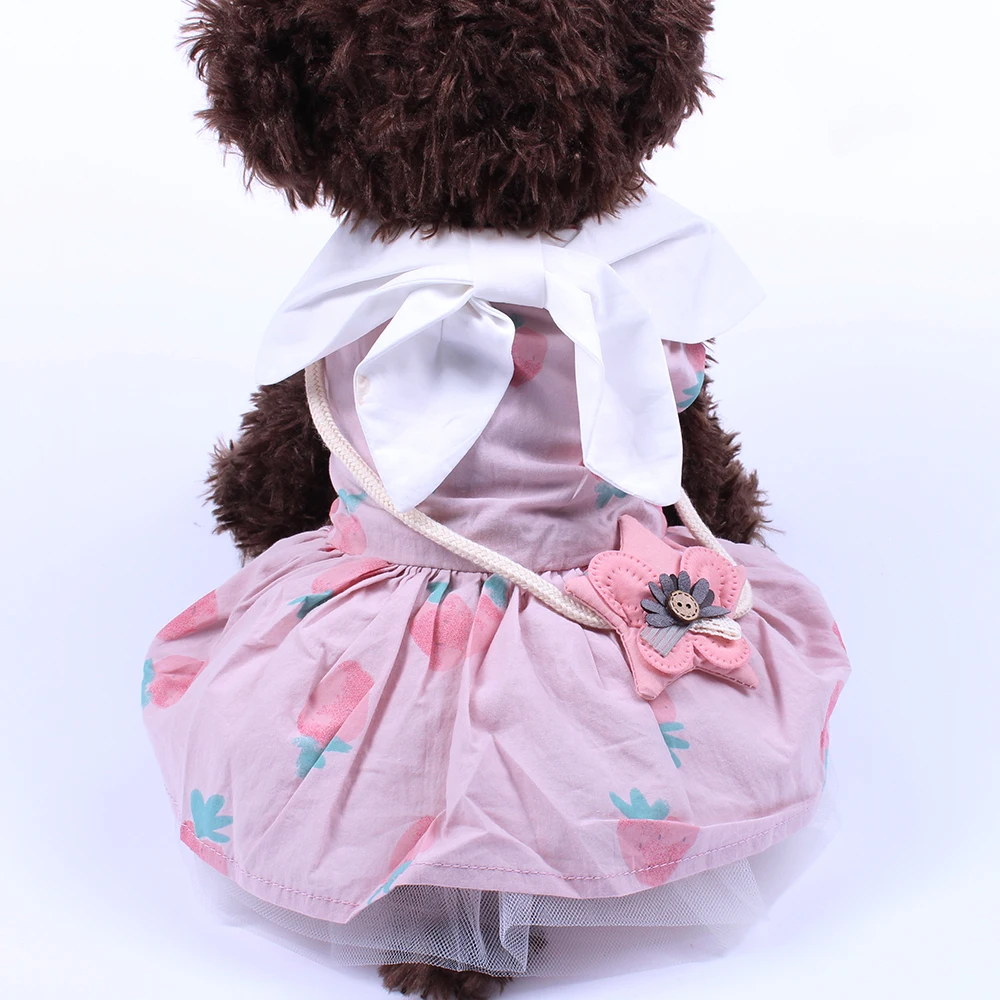 New Dog Cat Princess Dress Tutu Strawberrys Scarf Design Pet Puppy SKirt Spring/Summer Apparel 3 Colours | Дом и сад