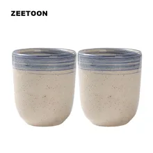 2 unids/lote de 150ml taza principal Vintage cerámica gruesa tazas pintadas a mano taza de expreso café leche Mugss Teaware Art