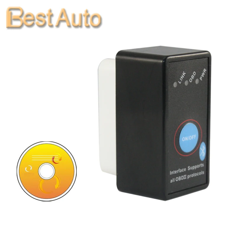 Мини ELM327 v2.1 OBD 2/OBD II Bluetooth Автомобильный/автоматический сканер Поддержка системы Android с выключателем питания