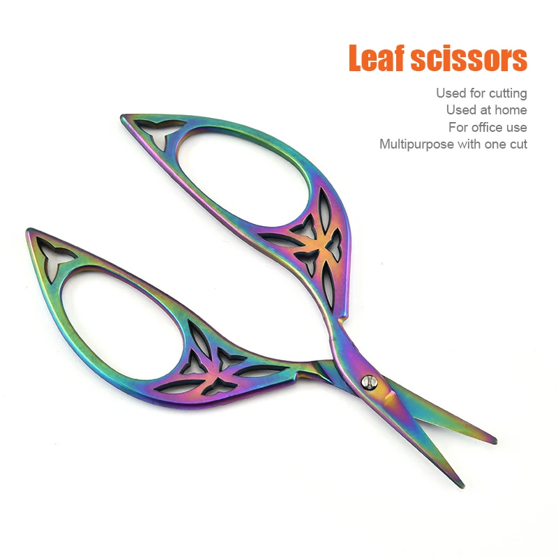 

Stainless Steel Sewing Scissors Shears Leaves Pattern DIY Tools for Embroidery Needle Work Tijeras de costura HTQ99