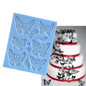 

Silicone Butterflies Lace Mat Pad Lace Cake Fondant Mold Butterfly Mousse Cake Home Kitchen DIY Baking Decorating Tools Bakeware