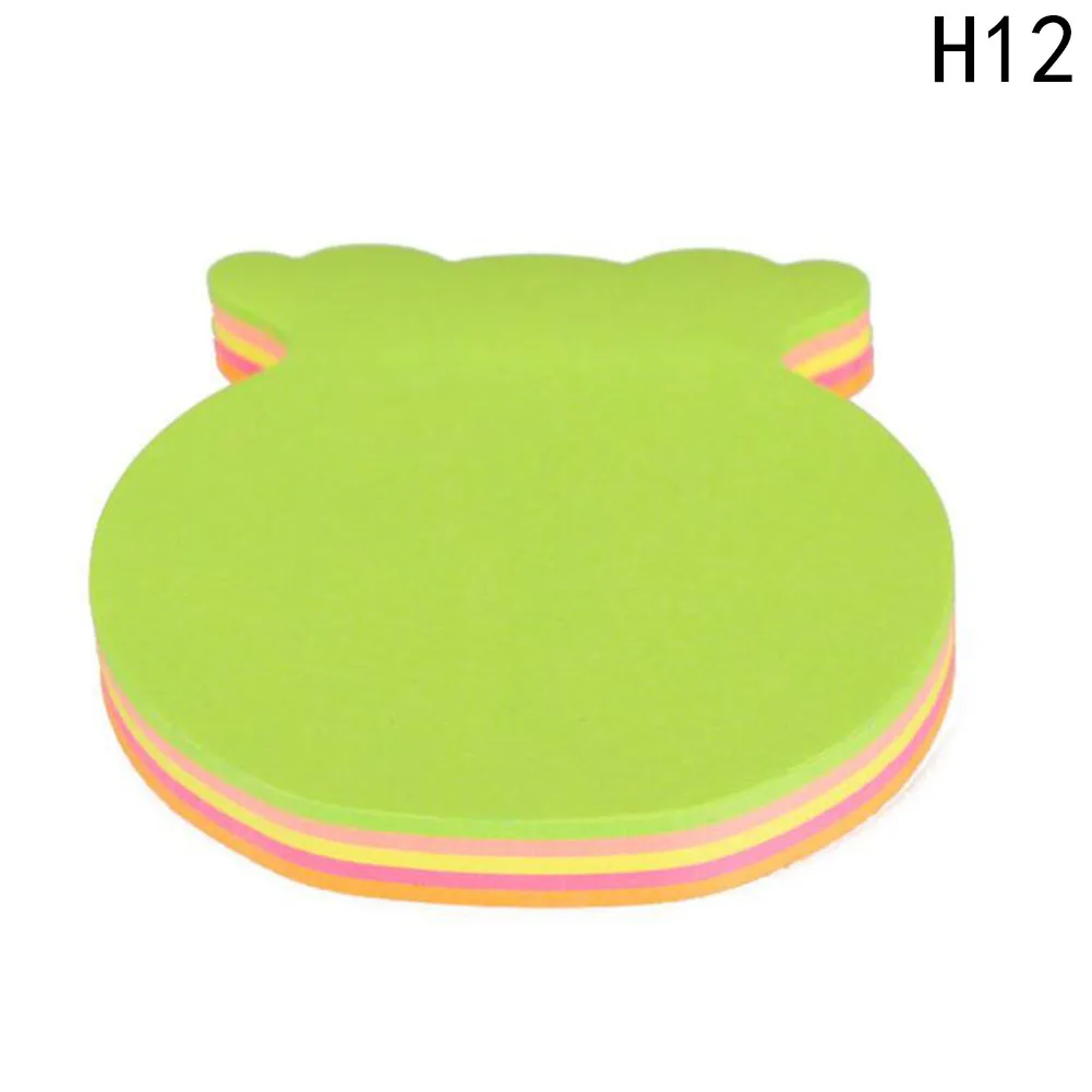 Новые стильные мини-блокноты для записей Kawaii Sticky Notes школьные канцелярские принадлежности креативная прекрасная форма наклейки ярких цветов около 100 страниц