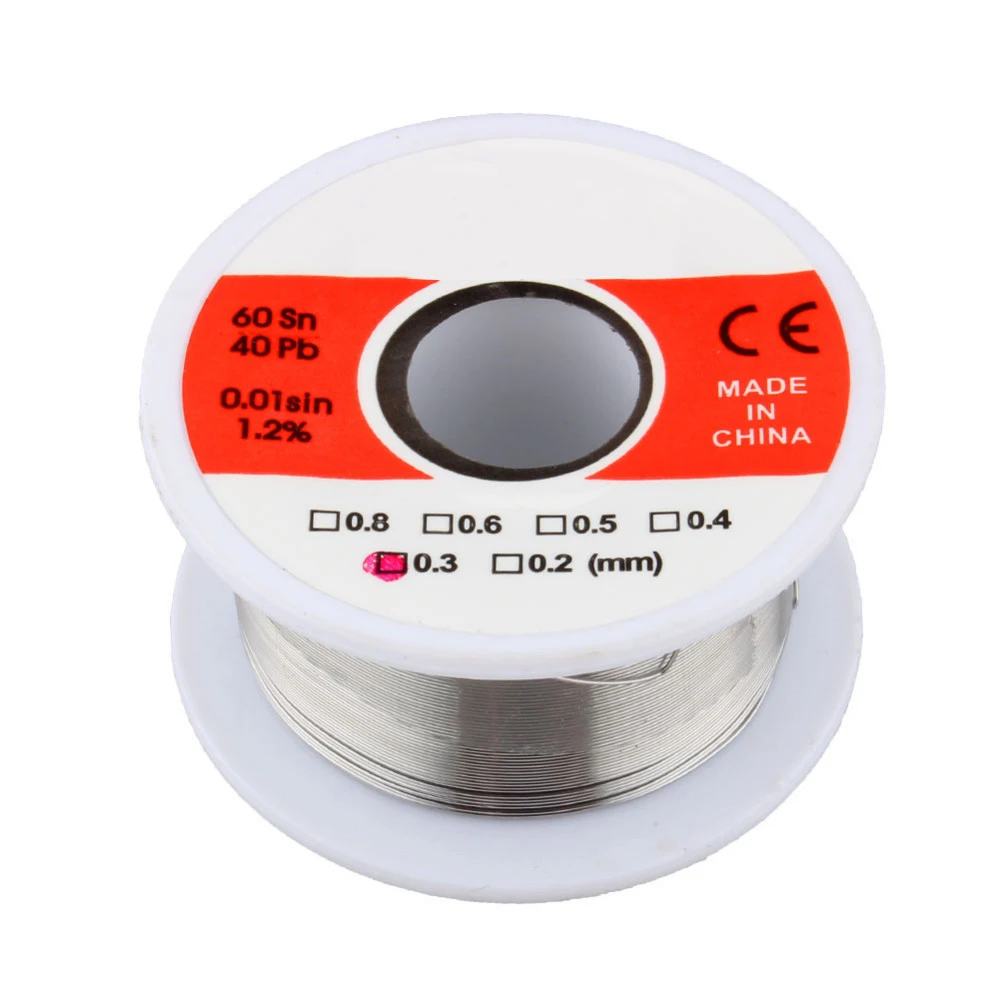 Оловянный свинец канифоль Core паяльная проволока 60/40 для SMD сварочные работы Ремонт 0,3 мм 0,5 мм 50 г