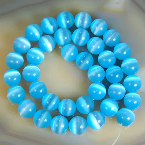 

Hot sell ->@@ 00711 5Strand 8mm Smooth Cat Eye opal Stone Round Shape Loose Beads Strand 15" -Top quality free shipping