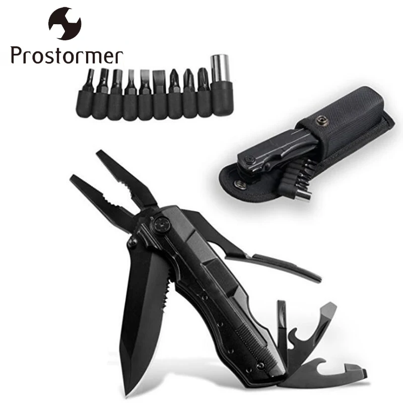 

Prostormer Multi-function folding knife Pocket Camping Survival Outdoor Wild 10PCS Repair bicycle Portable pocket Screwdriver