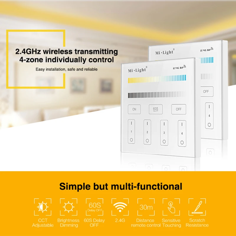 Светильник Mi Smart Touch панель управления T1 T2 T3 T4 B1 B2 B3 B4 для одноцветной двойной белый RGBW RGBCCT Светодиодная лента/панельный светильник/лампа